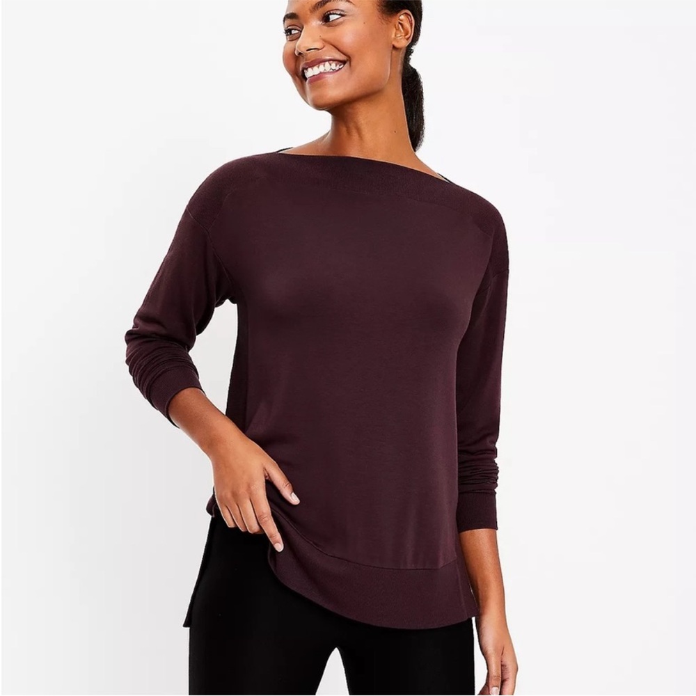 Lou‎ & Grey Signaturesoft Boatneck Tunic Top Long Sleeve Women’s M